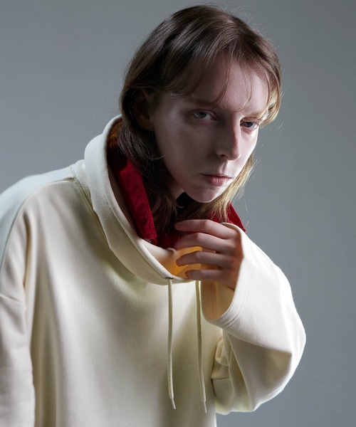 ENDER PRODUCTS（エンダープロダクツ）の「ビッグシルエット カウルネック裏毛プルオーバー 【ENDER PRODUCTS/エンダープロダクツ】（スウェット・メンズ・オレンジ/アイボリー/ブラック・F）」の14枚目の写真