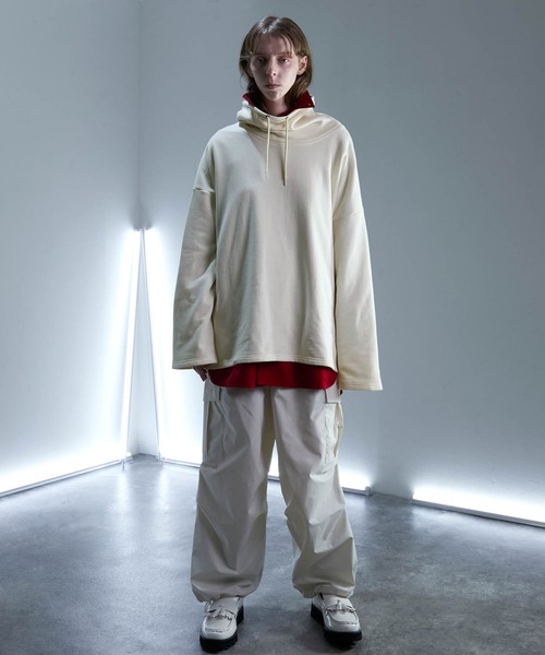 ENDER PRODUCTS（エンダープロダクツ）の「ビッグシルエット カウルネック裏毛プルオーバー 【ENDER PRODUCTS/エンダープロダクツ】（スウェット・メンズ・オレンジ/アイボリー/ブラック・F）」の15枚目の写真