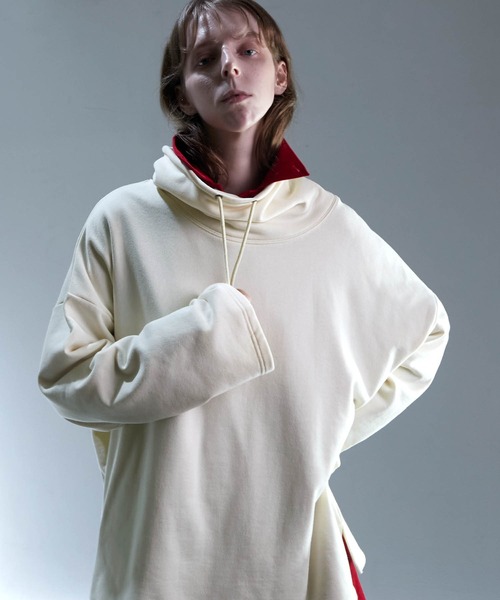 ENDER PRODUCTS（エンダープロダクツ）の「ビッグシルエット カウルネック裏毛プルオーバー 【ENDER PRODUCTS/エンダープロダクツ】（スウェット・メンズ・オレンジ/アイボリー/ブラック・F）」の19枚目の写真