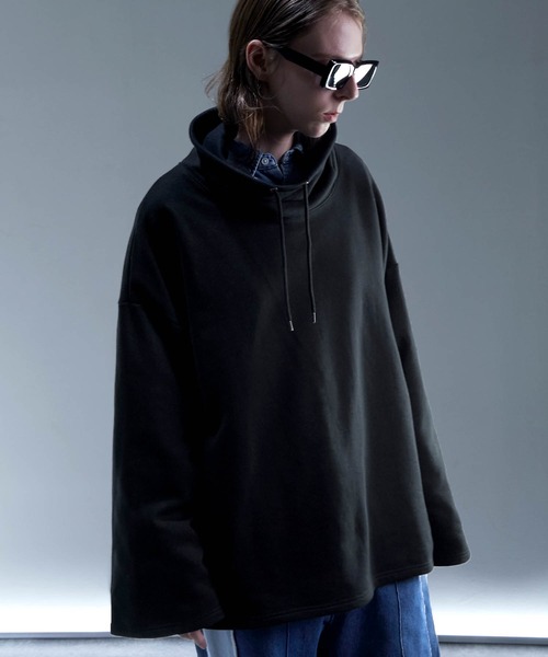 ENDER PRODUCTS（エンダープロダクツ）の「ビッグシルエット カウルネック裏毛プルオーバー 【ENDER PRODUCTS/エンダープロダクツ】（スウェット・メンズ・オレンジ/アイボリー/ブラック・F）」の4枚目の写真