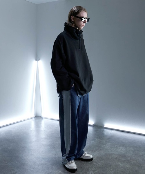 ENDER PRODUCTS（エンダープロダクツ）の「ビッグシルエット カウルネック裏毛プルオーバー 【ENDER PRODUCTS/エンダープロダクツ】（スウェット・メンズ・オレンジ/アイボリー/ブラック・F）」の12枚目の写真