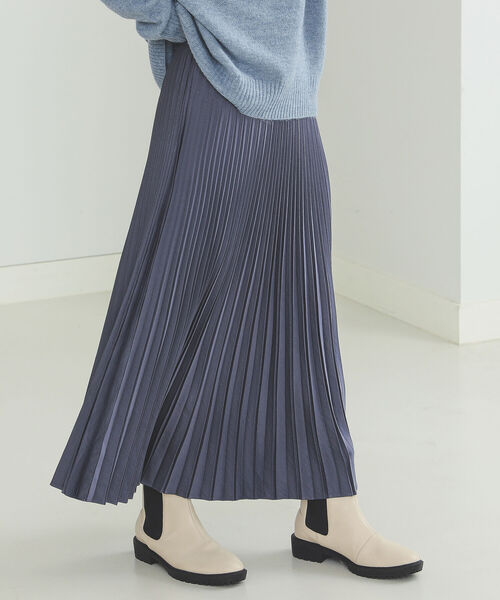BEAMS HEART(ビームスハート)の「BEAMS HEART / 変形 プリーツスカート(スカート・レディース・カーキ/ベージュ/ブルー系その他・SMALL/MEDIUM)」の9枚目の写真