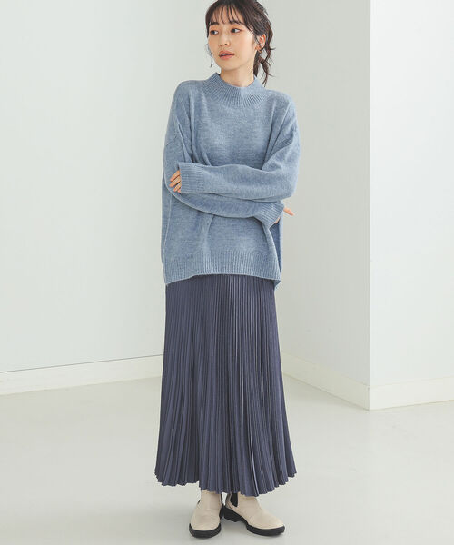 BEAMS HEART(ビームスハート)の「BEAMS HEART / 変形 プリーツスカート(スカート・レディース・カーキ/ベージュ/ブルー系その他・SMALL/MEDIUM)」の7枚目の写真