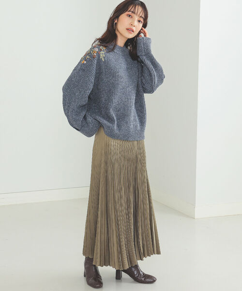 BEAMS HEART(ビームスハート)の「BEAMS HEART / 変形 プリーツスカート(スカート・レディース・カーキ/ベージュ/ブルー系その他・SMALL/MEDIUM)」の19枚目の写真