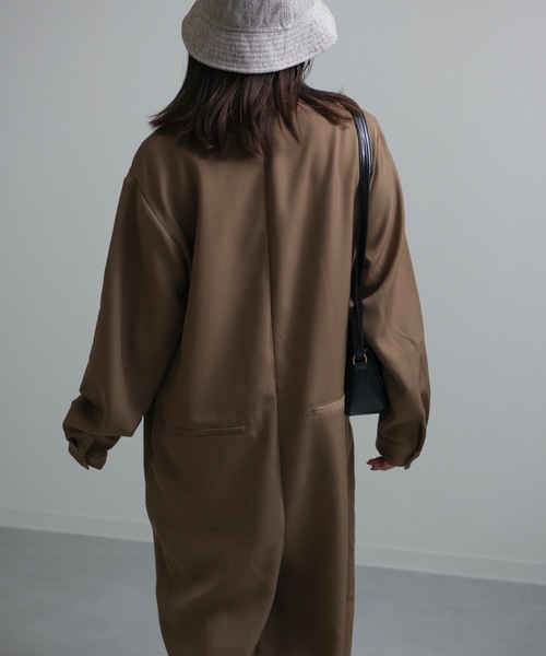 ap retro（アプレトロ）の「2022/新作 ノーカラーオールインワン/ツナギ（つなぎ/オールインワン・レディース・モカ/アイボリー/ブラック・FREE）」の9枚目の写真