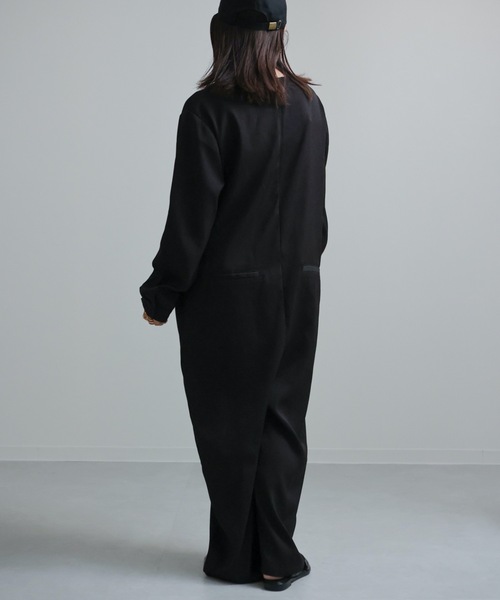 ap retro（アプレトロ）の「2022/新作 ノーカラーオールインワン/ツナギ（つなぎ/オールインワン・レディース・モカ/アイボリー/ブラック・FREE）」の13枚目の写真