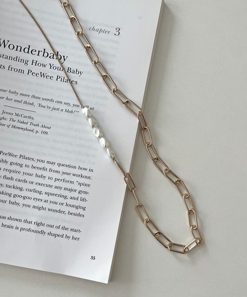 prose verse（プロズヴェール）の「パールチェーンネックレス（その他ヘアアクセサリー・レディース・ゴールド・ﾌﾘ-）」の3枚目の写真