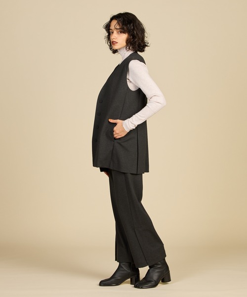 ReNorm（リノーム）の「【SET UP対応】ノーカラージレ（Tシャツ/カットソー・レディース・ブラック/グレー・フリー）」の15枚目の写真
