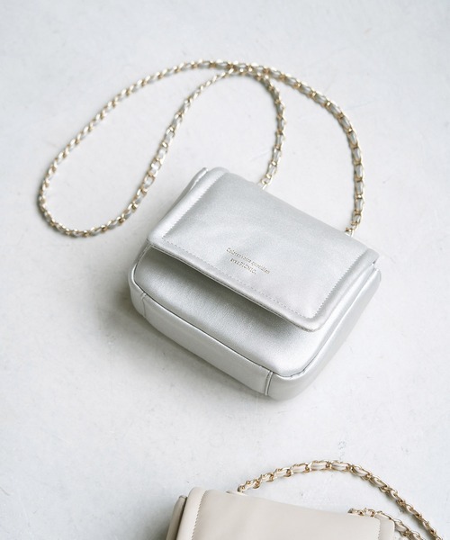 ROPE' PICNIC（ロペピクニック）の「パフィーミニチェーンショルダーバッグ（ショルダーバッグ・レディース・ブラック/キナリ/シルバー・FREE）」の3枚目の写真