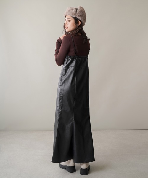 セール フェイクレザー マーメイドキャミワンピース ワンピース Spinns スピンズ のファッション通販 Zozotown