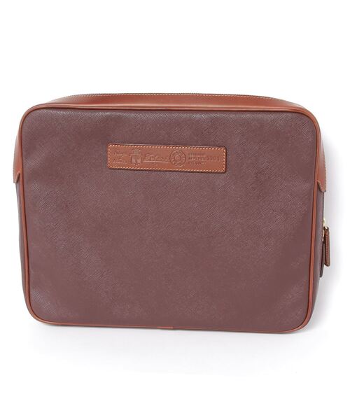 【美品】フェリージ Felisi 889/DS＋A ポーチ ナイロン 茶/オリーブ系 Felisi フェリージ ポーチ セカンドバッグ 889 Felisi（フェリージ）の