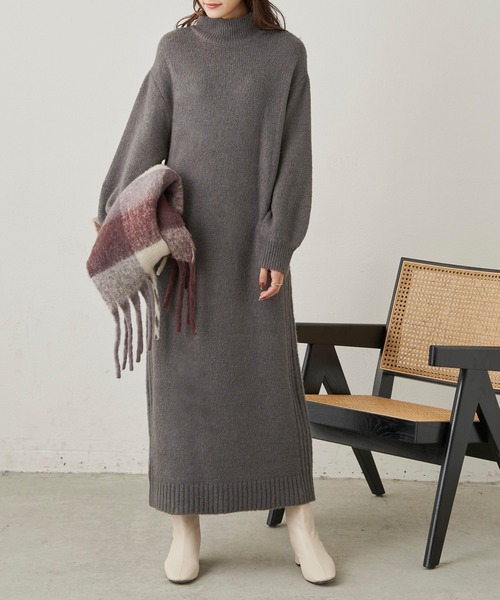 CLEARIMPRESSION （クリアインプレッション）の「ブークレボリュームスリーブワンピース（ワンピース・レディース・グレー/ブラック/アイボリー・FREE）」の6枚目の写真