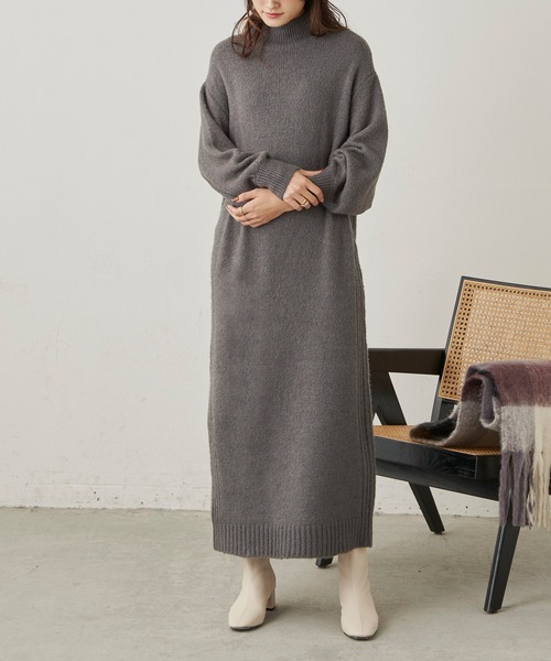 CLEARIMPRESSION （クリアインプレッション）の「ブークレボリュームスリーブワンピース（ワンピース・レディース・グレー/ブラック/アイボリー・FREE）」の7枚目の写真