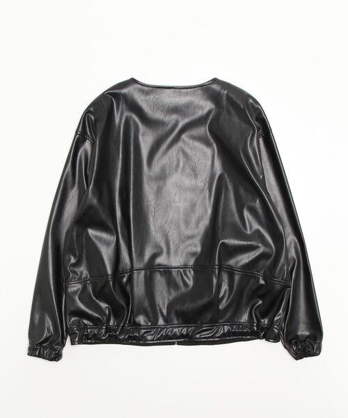 A.N.L(エーエヌエル レーベル)の「A.N.L フェイクレザーブルゾン(ブルゾン・レディース・キャメル/アイボリー/ブラック・38)」の8枚目の写真