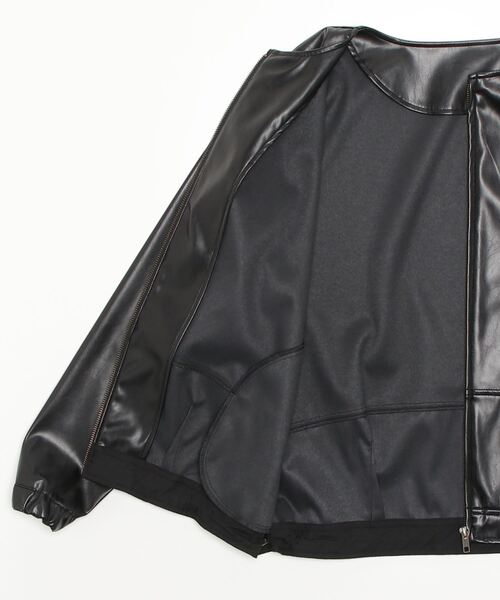 A.N.L(エーエヌエル レーベル)の「A.N.L フェイクレザーブルゾン(ブルゾン・レディース・キャメル/アイボリー/ブラック・38)」の17枚目の写真