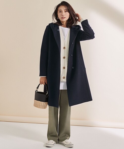 23区(ニジュウサンク)の「【洗える】キュプラナイロンストレッチ カーゴ パンツ(カーゴパンツ・レディース・カーキ系/黄土色系/ブラック系・38/40/36)」の4枚目の写真