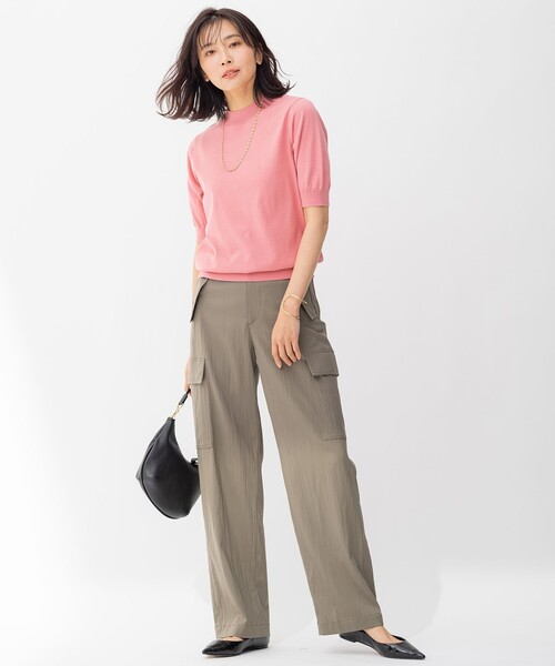 23区(ニジュウサンク)の「【洗える】キュプラナイロンストレッチ カーゴ パンツ(カーゴパンツ・レディース・カーキ系/黄土色系/ブラック系・38/40/36)」の13枚目の写真