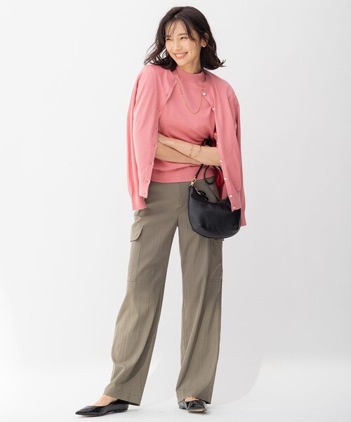 23区(ニジュウサンク)の「【洗える】キュプラナイロンストレッチ カーゴ パンツ(カーゴパンツ・レディース・カーキ系/黄土色系/ブラック系・38/40/36)」の10枚目の写真