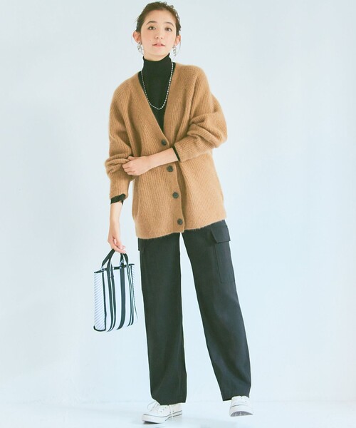 23区(ニジュウサンク)の「【洗える】キュプラナイロンストレッチ カーゴ パンツ(カーゴパンツ・レディース・カーキ系/黄土色系/ブラック系・38/40/36)」の9枚目の写真