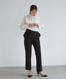 kaene | ストレッチフリルパンツ(スラックス)