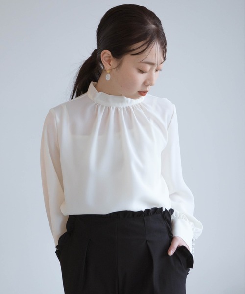 kaene（カエン）の「ストレッチフリルパンツ（スラックス・レディース・ブラック・38/36）」の3枚目の写真