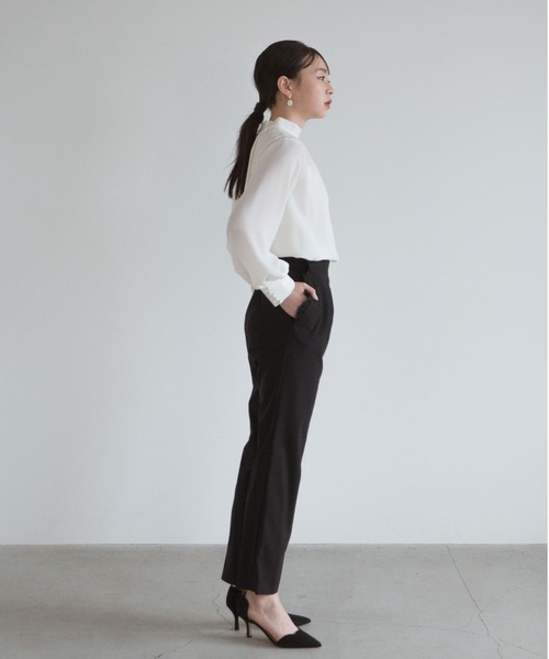 kaene（カエン）の「ストレッチフリルパンツ（スラックス・レディース・ブラック・38/36）」の6枚目の写真