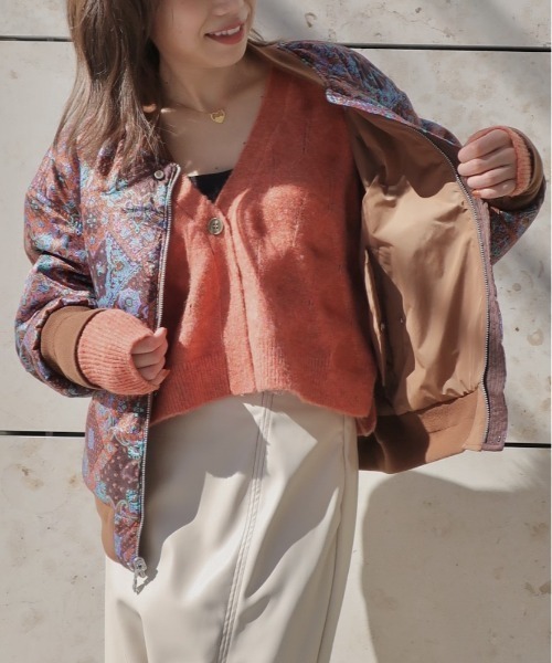 LOVELESS（ラブレス）の「バンダナ柄リバーシブルMA-1（MA-1・レディース・ネイビー/ベージュ系その他5・34/36）」の12枚目の写真