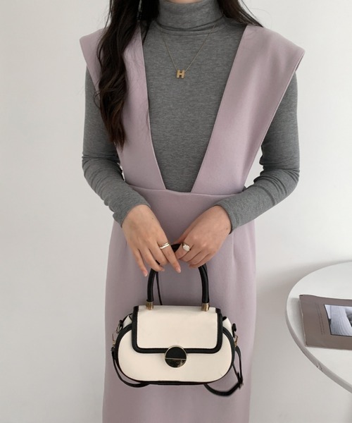 ECLIN（エクラン）の「メルトンスリットジャンパーロングスカート（ジャンパースカート・レディース・チャコールグレー/ブラウン/グレー・M/L）」の22枚目の写真