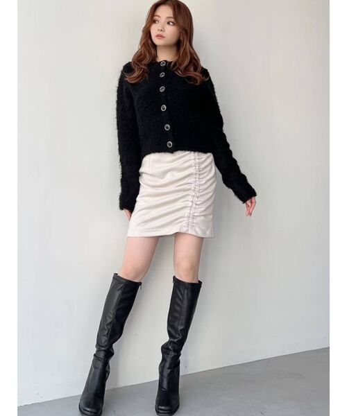 RESEXXY（リゼクシー）の「マルチウェイミックスブークレニット（ニット/セーター・レディース・ブラック/オフホワイト/ブルー・FREE）」の5枚目の写真