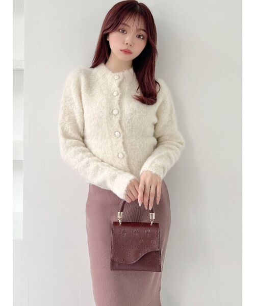 RESEXXY（リゼクシー）の「マルチウェイミックスブークレニット（ニット/セーター・レディース・ブラック/オフホワイト/ブルー・FREE）」の6枚目の写真