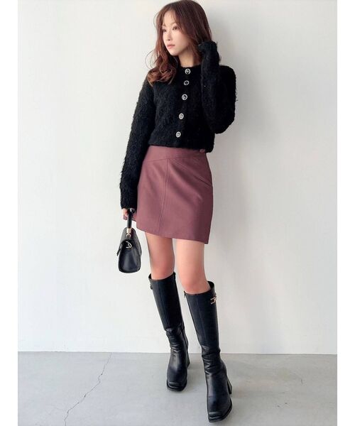 RESEXXY（リゼクシー）の「マルチウェイミックスブークレニット（ニット/セーター・レディース・ブラック/オフホワイト/ブルー・FREE）」の10枚目の写真