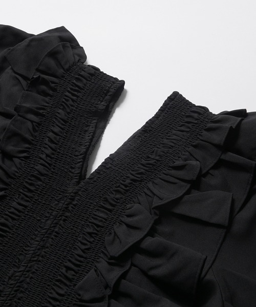 coca（coca）（コカ）の「フリルカラー長袖ブラウス（シャツ/ブラウス・レディース・ホワイト/ブラック・M/L）」の16枚目の写真