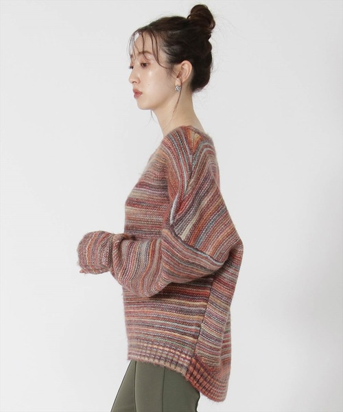 REDYAZEL（レディアゼル）の「ＭＩＸニットプルオーバー（ニット/セーター・レディース・オレンジ/ブラック/グレー・FREE）」の16枚目の写真