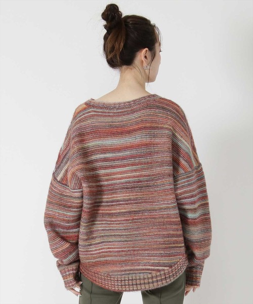 REDYAZEL（レディアゼル）の「ＭＩＸニットプルオーバー（ニット/セーター・レディース・オレンジ/ブラック/グレー・FREE）」の17枚目の写真