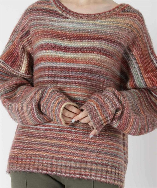 REDYAZEL（レディアゼル）の「ＭＩＸニットプルオーバー（ニット/セーター・レディース・オレンジ/ブラック/グレー・FREE）」の20枚目の写真