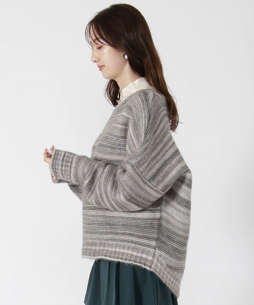 REDYAZEL（レディアゼル）の「ＭＩＸニットプルオーバー（ニット/セーター・レディース・オレンジ/ブラック/グレー・FREE）」の10枚目の写真