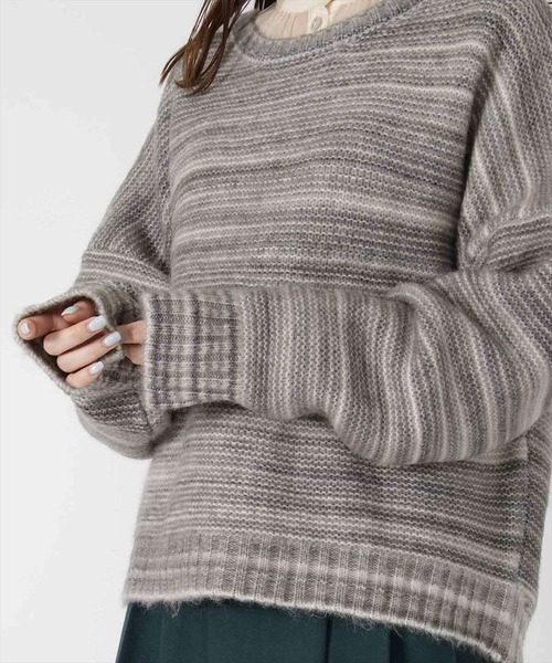 REDYAZEL（レディアゼル）の「ＭＩＸニットプルオーバー（ニット/セーター・レディース・オレンジ/ブラック/グレー・FREE）」の14枚目の写真