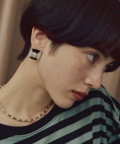 インディゴパール1粒ピンピアス K10（両耳）（ピアス（両耳用