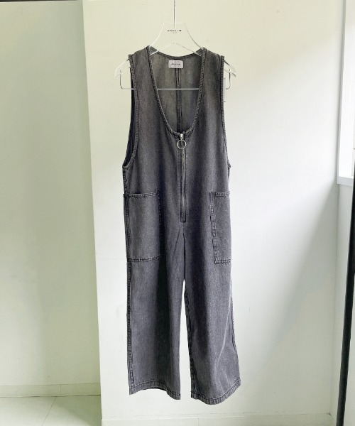 ARCH & LINE（アーチアンドライン）の「ライトデニムサロペット LIGHT DENIM SALOPETTE（サロペット/オーバーオール・レディース・アクア/ブルー/グレー・2/1）」の2枚目の写真