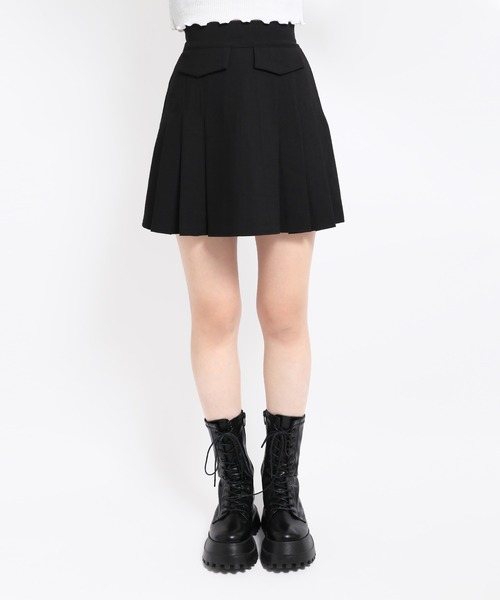 WC（ダブル シー）の「フェイクポケットプリーツスカート（スカート・レディース・ブラック/アイボリー・FREE）」の10枚目の写真