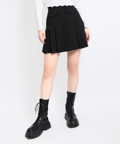 WC（ダブル シー）の「フェイクポケットプリーツスカート（スカート・レディース・ブラック/アイボリー・FREE）」の13枚目の写真
