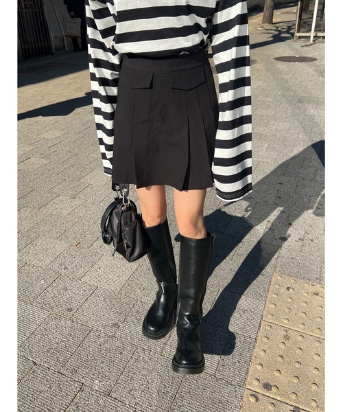 WC（ダブル シー）の「フェイクポケットプリーツスカート（スカート・レディース・ブラック/アイボリー・FREE）」の20枚目の写真