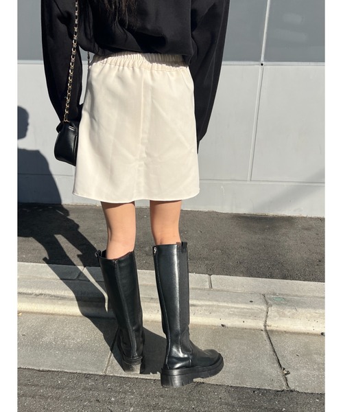 WC（ダブル シー）の「フェイクポケットプリーツスカート（スカート・レディース・ブラック/アイボリー・FREE）」の17枚目の写真