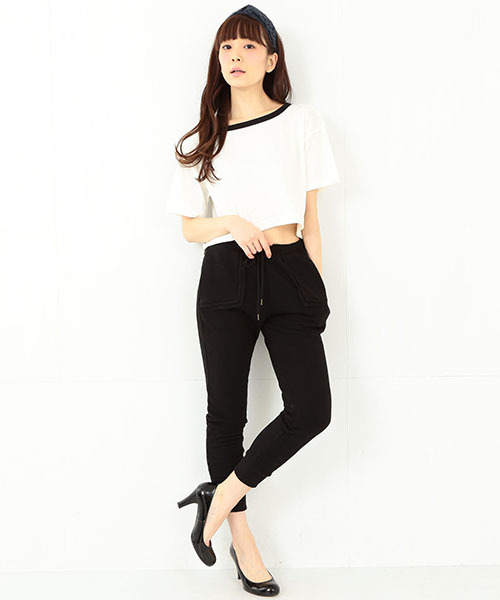 CAROLINA GLASER（カロリナ グレイサー）の「CAROLINA GLASER / バックオープンカットソー（Tシャツ/カットソー・レディース・ホワイト/ブラック・ONE SIZE）」の22枚目の写真