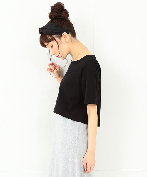 CAROLINA GLASER（カロリナ グレイサー）の「CAROLINA GLASER / バックオープンカットソー（Tシャツ/カットソー・レディース・ホワイト/ブラック・ONE SIZE）」の12枚目の写真
