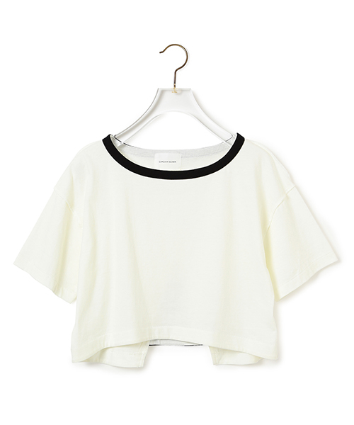 CAROLINA GLASER（カロリナ グレイサー）の「CAROLINA GLASER / バックオープンカットソー（Tシャツ/カットソー・レディース・ホワイト/ブラック・ONE SIZE）」の15枚目の写真