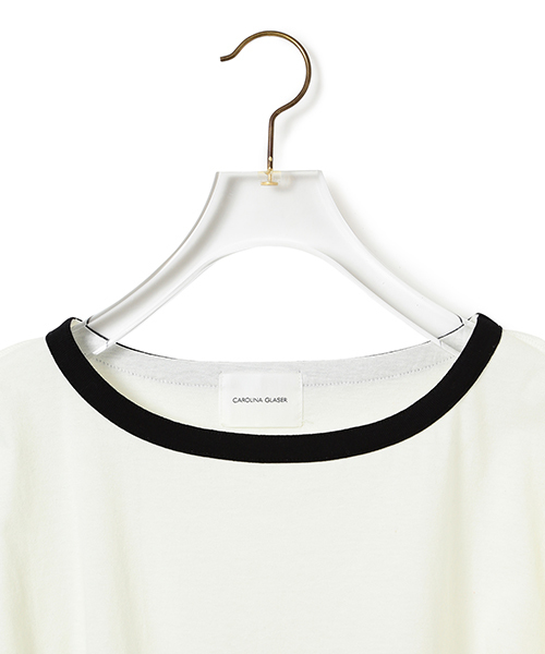 CAROLINA GLASER（カロリナ グレイサー）の「CAROLINA GLASER / バックオープンカットソー（Tシャツ/カットソー・レディース・ホワイト/ブラック・ONE SIZE）」の16枚目の写真