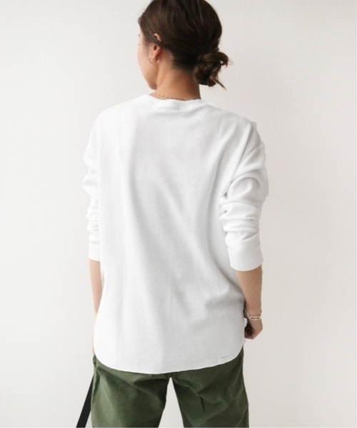 JOURNAL STANDARD relume（ジャーナルスタンダード　レリューム）の「《追加7》TCワッフルロングスリーブTシャツ（Tシャツ/カットソー・レディース・ブラック/ホワイト/チャコールグレー/オートミール・FREE）」の17枚目の写真
