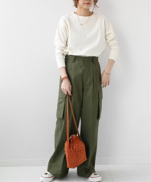 JOURNAL STANDARD relume（ジャーナルスタンダード　レリューム）の「《追加7》TCワッフルロングスリーブTシャツ（Tシャツ/カットソー・レディース・ブラック/ホワイト/チャコールグレー/オートミール・FREE）」の18枚目の写真