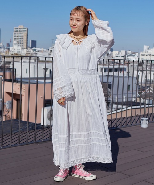 w closet（ダブルクローゼット）の「レース切替ワンピース（ワンピース